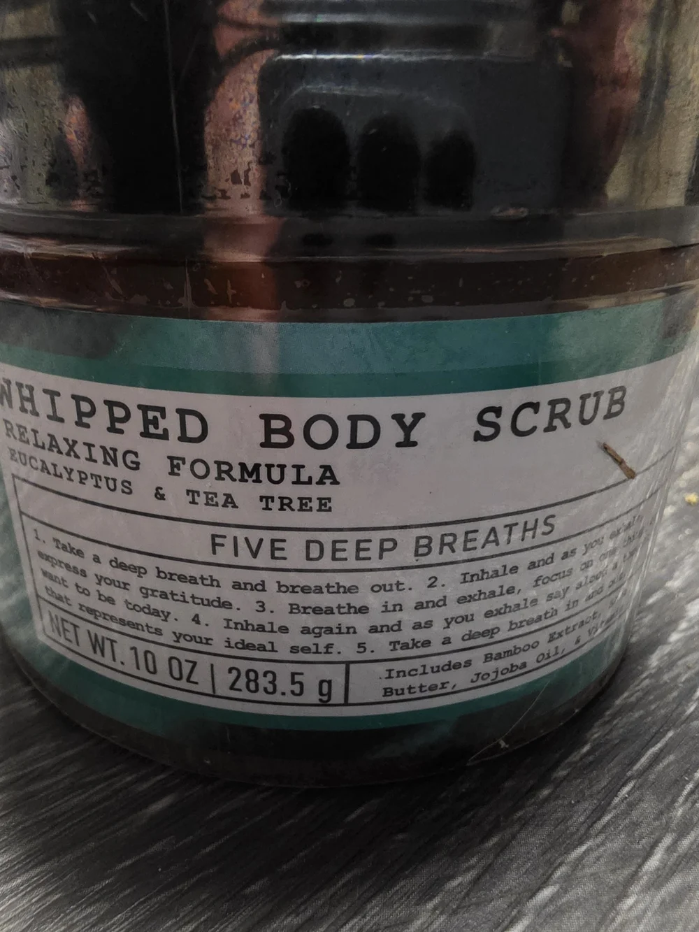 Whipped Body Scrub - Five Deep Breaths Eucalyptus & Tea Tree (Green)
